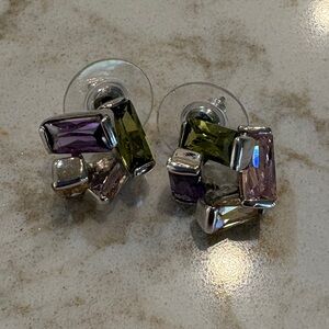 Semi Precious Cluster Earrings